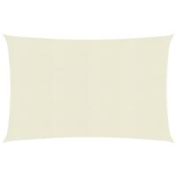 vidaXL Zonnezeil 160 g/m² 2x3 m HDPE crèmekleurig