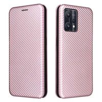 OnePlus Nord CE 2 Lite 5G Flip Case - Koolstofvezel - Roségoud