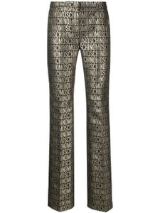 Moschino pantalon droit à effet métallisé - Noir