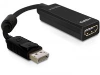 DeLOCK 61849 kabeladapter/verloopstukje DisplayPort M 19-p HDMI F Zwart