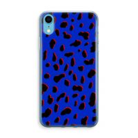 Blue Leopard: iPhone XR Transparant Hoesje