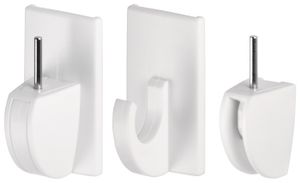 tesa POWERSTRIPS® Vario gordijnhaak Wit Inhoud: 4 stuk(s)