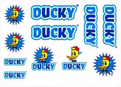 FC fietsstickers Ducky junior 14 x 20 cm papier blauw
