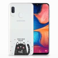 Samsung Galaxy A20e Telefoonhoesje met Naam Cat Good Day