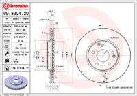 Remschijf BREMBO, Remschijftype: Binnen geventileerd, u.a. für Mercedes-Benz