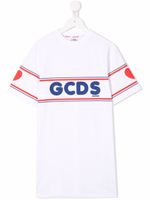 Gcds Kids robe à logo imprimé - Blanc