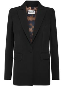 Philipp Plein blazer Cady Boxy à simple boutonnage - Noir