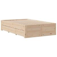 vidaXL Bedframe zonder matras met lades massief grenenhout 120x200 cm, bed, bed ombouw, boxspring, bedbodem, slaapkamermeubel, stapelbed