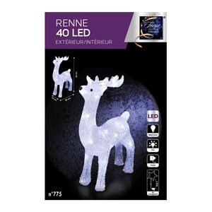 Kerstverlichting LED rendier - 45,5 cm - 40 lampjes - verlichte dieren figuren