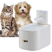 Ferplast Fontein voor katten en kleine honden ASTRA, draadloze kattenwaterfontein, oplaadbare kattenwaterdispenser met bewegingssensor, 3 l, drietrapsfilter, inclusief USB-C