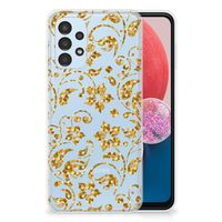 Samsung Galaxy A13 4G TPU Case Gouden Bloemen - thumbnail