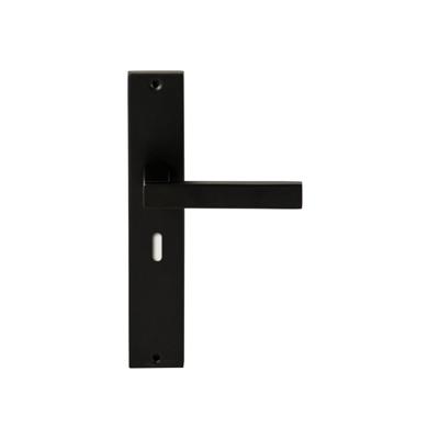 Hardbrass Deurkruk Phoenix op rechthoekig langschild sleutelgat 56mm - zwart Hardbrass Deurkruk Phoenix op rechthoekig langschild sleutelgat 56mm - zwart