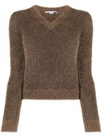 Stella McCartney pull Fluffy à col v - Marron