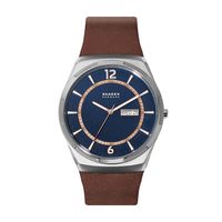 Horlogeband Skagen SKW6574 Leder Bruin 28mm - thumbnail