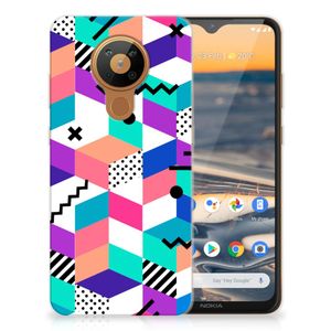 Nokia 5.3 TPU Hoesje Blokken Kleurrijk