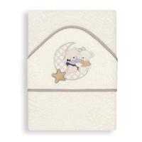 Interbaby Badcape Beertjes Junior 100 Cm Katoen Beige