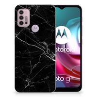 Motorola Moto G30 | G10 TPU Siliconen Hoesje Marmer Zwart - Origineel Cadeau Vader