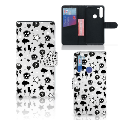 Telefoonhoesje met Naam Motorola Moto G8 Silver Punk