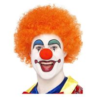 Clowns verkleed afro pruik oranje voor volwassenen