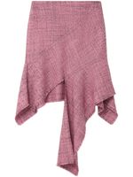 Stella McCartney jupe en laine à design asymétrique - Rose