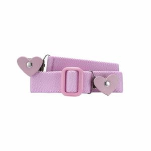 Playshoes riem elastisch met clip hartje roze Maat