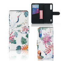 Xiaomi Mi A3 Telefoonhoesje met Pasjes Bird Flowers