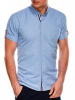 Overhemd - Heren - korte mouw - K489 - Blauw