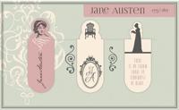 Moses magnetische boekenleggers Jane Austen 6 cm 3 stuks