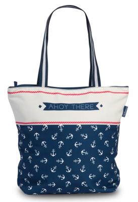 Fabrizio strandtas 19 liter Ahoy There donkerblauw Fabrizio strandtas 19 liter Ahoy There donkerblauw