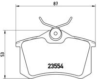 Remmenset, remschijf BREMBO, Remschijftype: Massief, Inbouwplaats: Achteras, u.a. für Audi - thumbnail