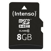 Intenso High Performance microSDHC-kaart 8 GB Class 10 Incl. SD-adapter - thumbnail