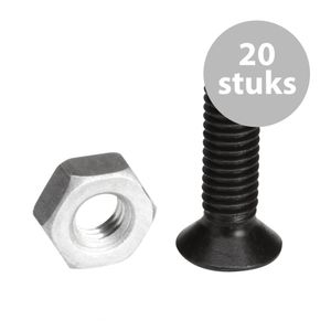 Adam Hall M3x10mm boutje met moer zwart (20 stuks)