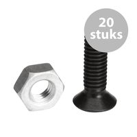 Adam Hall M3x10mm boutje met moer zwart (20 stuks) - thumbnail