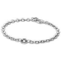 Pandora 592777C01 Armband Signature Pave Bold zilver-zirconia wit