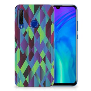 Honor 20 Lite TPU Hoesje Abstract Green Blue