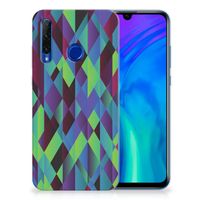 Honor 20 Lite TPU Hoesje Abstract Green Blue - thumbnail