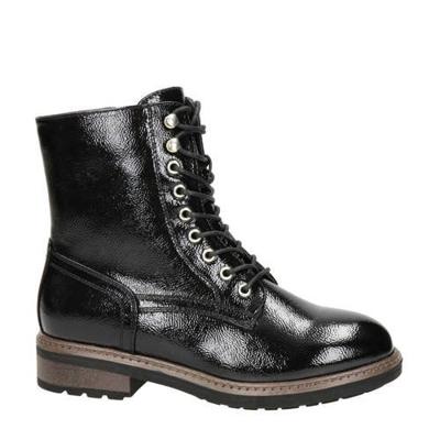 Dolcis lak veterboots zwart