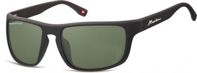 Montana zonnebril unisex cat.3 matzwart/groen (SP314A)