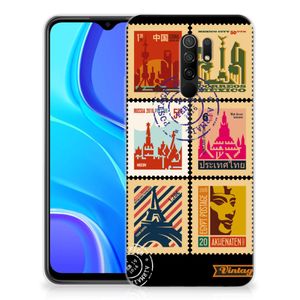 Xiaomi Redmi 9 Siliconen Back Cover Postzegels