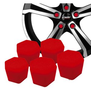 Simoni Racing Wielmoerkapjes Soft Sil - 17mm - Rood - Set à 20 stuks SRCBR17