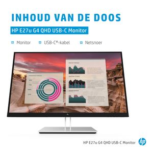 HP E24u G4 LCD-monitor Energielabel D (A - G) 60.5 cm (23.8 inch) 1920 x 1080 Pixel 16:9 5 ms USB-C, USB 3.2 Gen 1, DisplayPort, HDMI IPS LCD