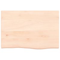 The Living Store Wandplank Rustieke Stijl - 60x40x4 cm - Massief Eikenhout - 20 kg Draagvermogen