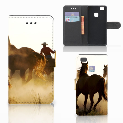 Huawei P9 Lite Telefoonhoesje met Pasjes Design Cowboy