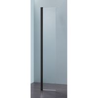 Royal Plaza Parri draaideel voor walk-in 35x200cm mat zwart profiel en helder glas 15827