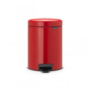 Brabantia newIcon pedaalemmer 5 liter met kunststof binnenemmer - Passion Red