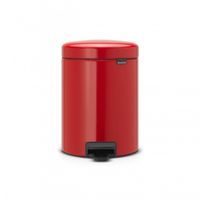 Brabantia newIcon pedaalemmer 5 liter met kunststof binnenemmer - Passion Red - thumbnail