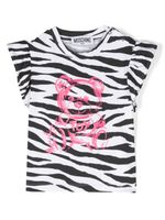 Moschino Kids t-shirt à imprimé zèbre - Blanc - thumbnail