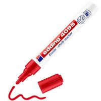 edding 4095 krijtmarker - rood - 1 krijtstift - ronde punt 2-3 mm - krijtstift voor borden, uitwisbaar - voor het schrijven op ruiten, glas, spiegels - bordstift met dekkende kleuren
