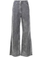 MSGM pantalon ample à patch logo - Gris