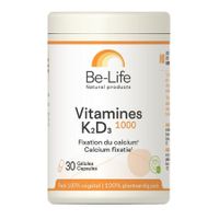 Be-Life Vitamines K2 D3 1000 30 Capsules - thumbnail